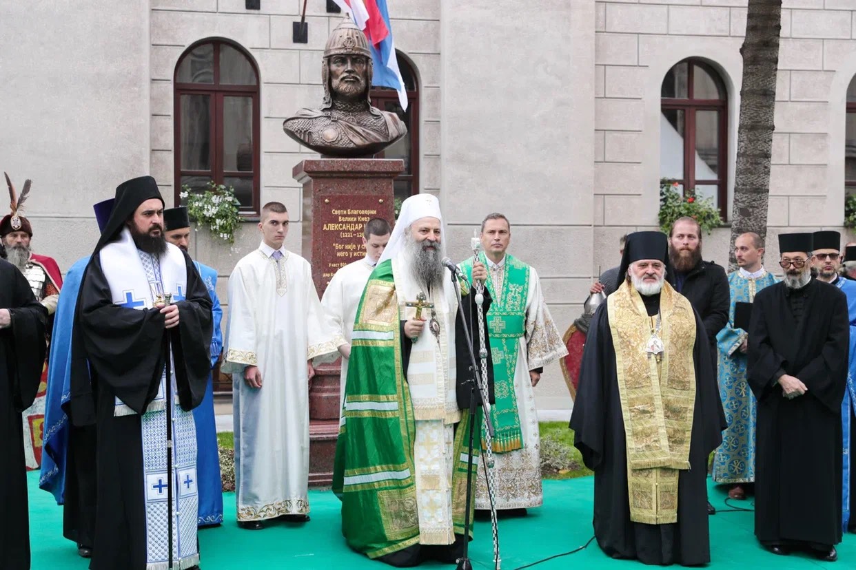 В Белграде открыт памятник святому благоверному великому князю Александру Невскому