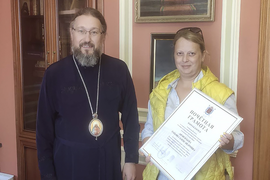 Награждена помощница игумена Александро-Невской Лавры по сохранности культурного наследия